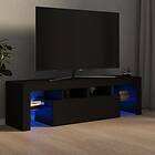 vidaXL Tv-bänk med LED-belysning svart 140x36,5x40 cm 804365