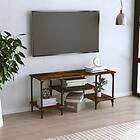 vidaXL TV-taso rökfärgad ek 102x35x45,5 cm konstruerat trä 826332