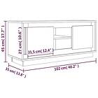vidaXL Tv-bänk sonoma-ek 102x35x45 cm konstruerat trä 819863