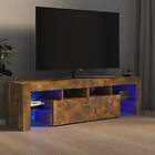 vidaXL Tv-bänk med LED-belysning rökfägrad ek 140x36,5x40 cm 815669