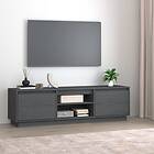 vidaXL TV-bænk grå 140x35x40 cm massiv furu 814316