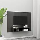 vidaXL Väggmonterat tv-skåp grå högglans 135x23.5x90 cm spånskiva 808286