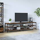 vidaXL TV-taso rökfärgad ek 200x30x50 cm konstruerat trä och metall 826761