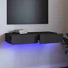 vidaXL TV-taso med LED-belysning grå 90x35x15,5 cm 832874