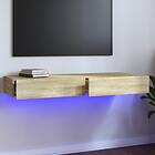 vidaXL TV-taso med LED-belysning sonoma-ek 120x35x15,5 cm 832866