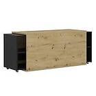 vidaXL FMD TV Stand 194.5x39.9x49.2 cm ek och svart 444227