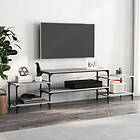 vidaXL Tv-bänk grå sonoma 197x35x52 cm konstruerat trä 826328
