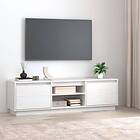 vidaXL Tv-bänk vit 140x35x40 cm massiv furu 814315