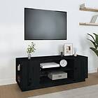 vidaXL TV-benk svart 110x35x40,5 cm massiv furu 814413