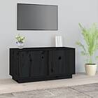 vidaXL TV Stand svart 80x35x40.5 cm massiv furu 814473