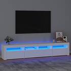 vidaXL TV-taso med LED-belysning vit 210x35x40 cm 3152730