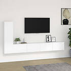 vidaXL Tv-skåp 3 delar vit konstruerat trä 3114318