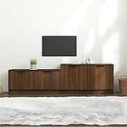 vidaXL TV Stand brun ek 158.5x36x45 cm konstruerat trä 817125