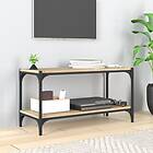 vidaXL TV-taso sonoma-ek 80x33x41 cm konstruerat trä och stål 819333