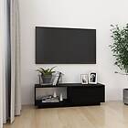 vidaXL TV-taso svart 110x30x33,5 cm massiv furu 809892