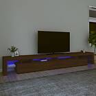 vidaXL TV-benk med LED-belysning brun ek 290x36,5x40 cm 3152809