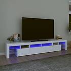 vidaXL TV-taso med LED-belysning vit 230x36,5x40 cm 3152786