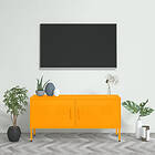 vidaXL TV-bænk senapsgul 105x35x50 cm stål 336227