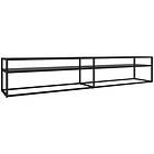 vidaXL TV Stand svart 220x40x40.5 cm härdat glas 331731