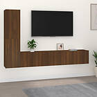 vidaXL Tv-skåp 4 delar brun ek konstruerat trä 3114317
