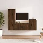 vidaXL Tv-skåp 4 delar brun ek konstruerat trä 3188613