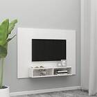 vidaXL Väggmonterat tv-skåp vit högglans 135x23.5x90 cm spånskiva 808284