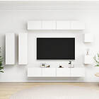 vidaXL Tv-skåp 8 delar vit konstruerat trä 3078706