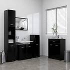 vidaXL Badrumsmöbler 4 delar svart 3071712