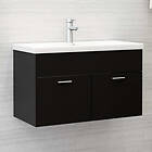 vidaXL Tvättställsskåp svart 80x38,5x46 cm konstruerat trä 804657