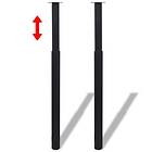 vidaXL Justerbara bordsben 4 st 710 mm-1100 mm svart 3051488