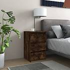 vidaXL Nattbord rökfärgad ek 40x35x62,5 cm konstruerat trä 815171