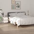 vidaXL Nattbord 2 st vit 40x35x50 cm massiv furu 813318
