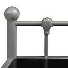 vidaXL Sängbord grå och svart 45x34,5x60,5 cm metall glas 325073