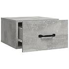 vidaXL Väggmonterat sängbord betonggrå 35x35x20 cm 812860