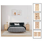 vidaXL Sängbord 2 st 40x35x61,5 cm massiv furu 820947
