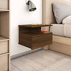 vidaXL Svävande sängbord 2 st brun ek 40x31x27 cm konstruerat trä 815317