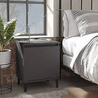 vidaXL Sängbord med metallben grå 40x30x50 cm 805837