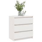 vidaXL Sängbord 2 st vit 60x36x64 cm massiv furu 3093548