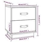 vidaXL Sängbord 2 st grå 40x34x45 cm massiv furu 818330