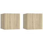 vidaXL Nattbord 2 st sonoma ek 30,5x30x30 cm konstruerat trä 3079716