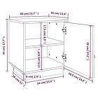 vidaXL Sängbord 40x34x45 cm massiv furu 818275