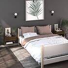 vidaXL Väggmonterade sängbord 2 st brun ek 816951