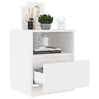 vidaXL Sängbord 2 st vit 40x40x50 cm konstruerat trä 806158