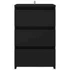 vidaXL Nattbord 2 st svart 40x35x62,5 cm spånskiva 806214