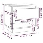 vidaXL Yöpöytä betonggrå 45x34x44 cm konstruerat trä 809520