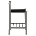 vidaXL Nattduksbord grå og svart 45x34x62,5 cm metall glas 325097
