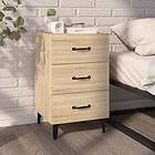 vidaXL Nattbord sonoma-ek 40x40x66 konstruerat trä 812090