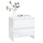 vidaXL Yöpöytä 2 st vit högglans 45x34,5x44,5 cm konstruerat trä 809858