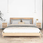 vidaXL Sängbord 2 st vit 40x30x55.5 cm konstruerat trä&järn 352092