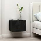 vidaXL Yöpöytä svart högglans 40x30x30 cm konstruerat trä 801067
